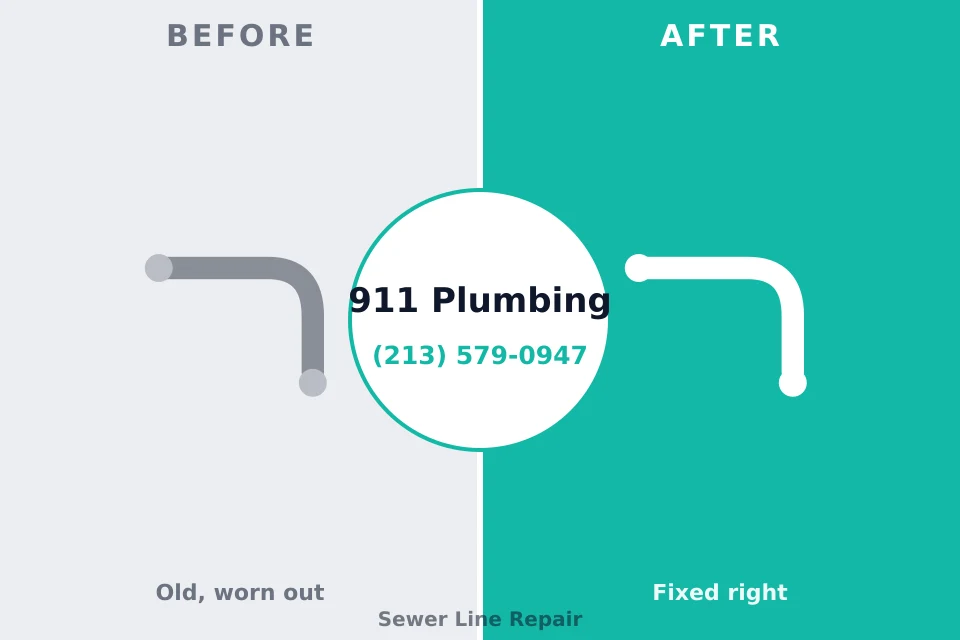Before and after: plumbing repair Concordia, KS